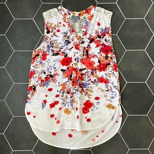 Market & Spruce Sleeveless Top with Crochet Details | M